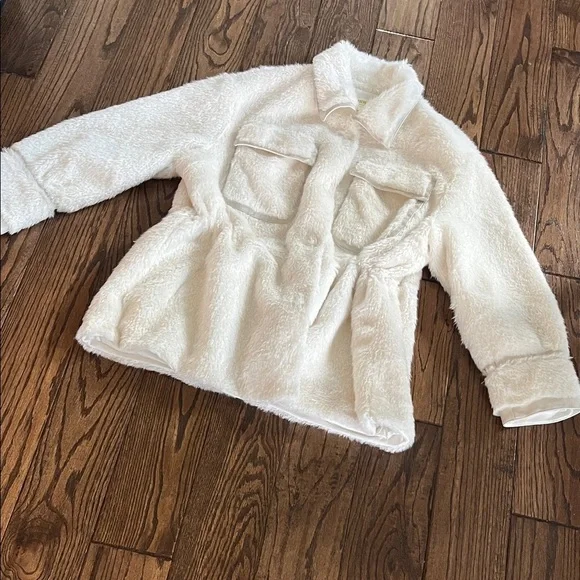 Maeve Cinch Waste Fur Faux Jacket - Picture 2 of 16